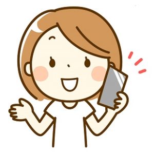 電話する女性